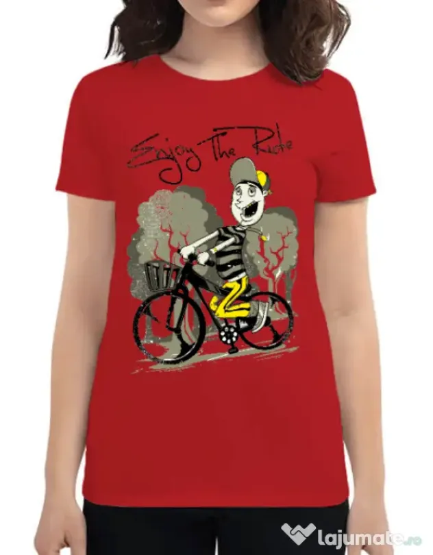 Tricou ADLER dama Enjoy the ride Rosu