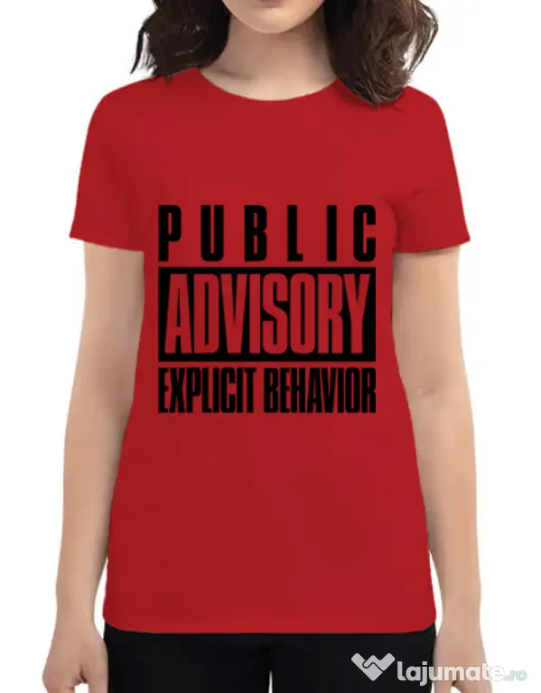 Tricou ADLER dama Explicit behavior Rosu