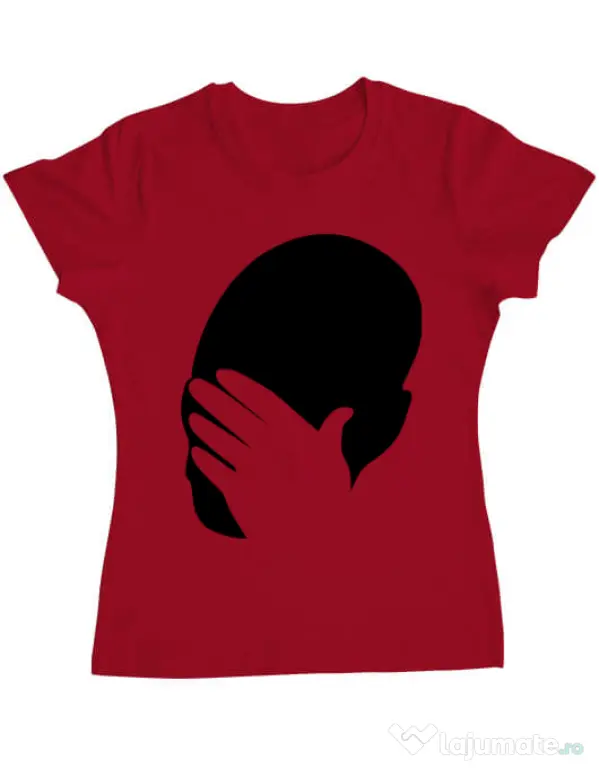 Tricou ADLER dama Facepalm Rosu