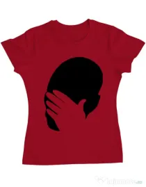 Tricou ADLER dama Facepalm Rosu