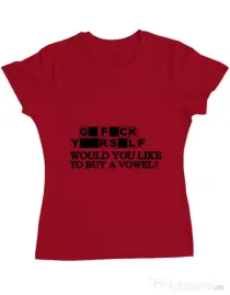 Tricou ADLER dama Go fuck yourself Rosu