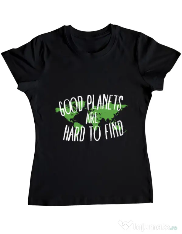 Tricou ADLER dama Good planets Negru