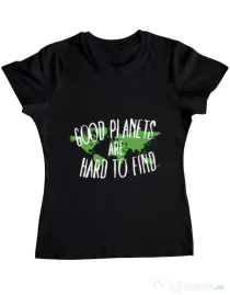 Tricou ADLER dama Good planets Negru