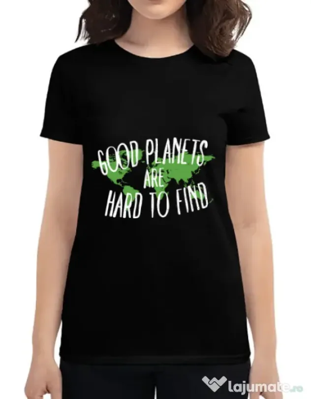 Tricou ADLER dama Good planets Negru