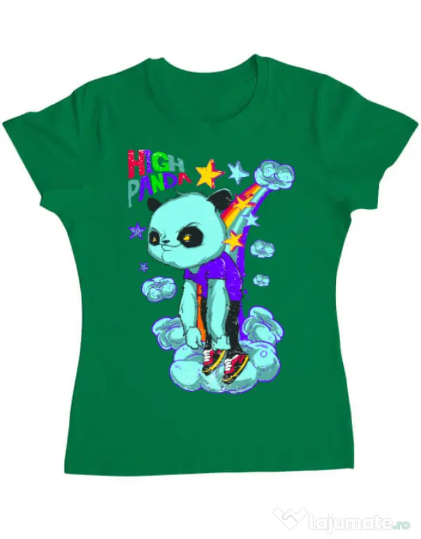 Tricou ADLER dama High panda Verde mediu