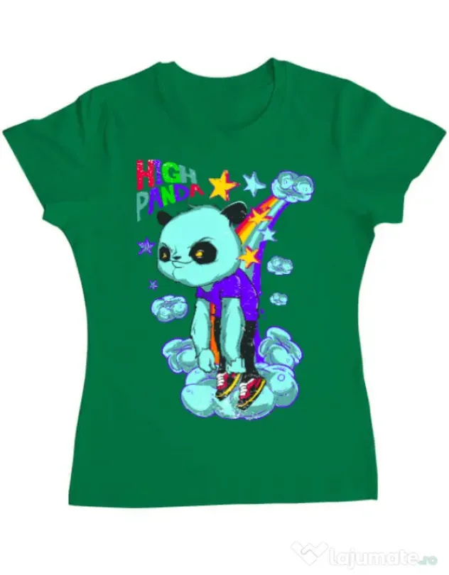 Tricou ADLER dama High panda Verde mediu