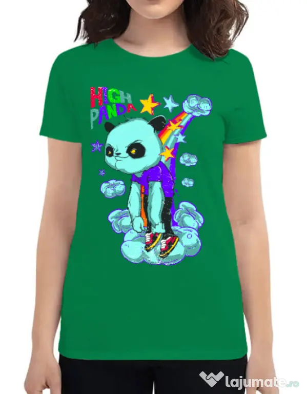 Tricou ADLER dama High panda Verde mediu