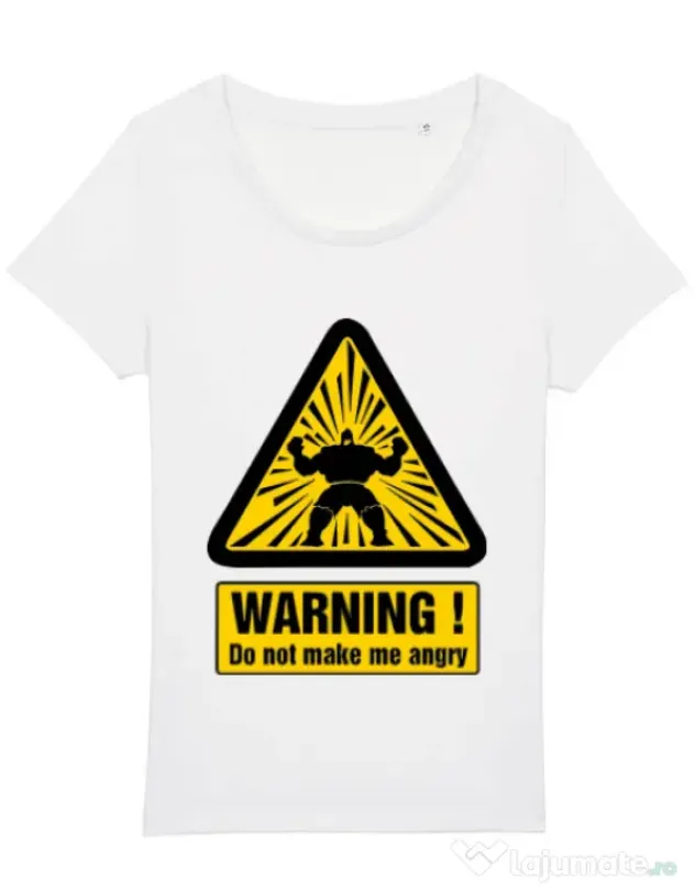 Tricou STANLEY STELLA dama I become angry Alb