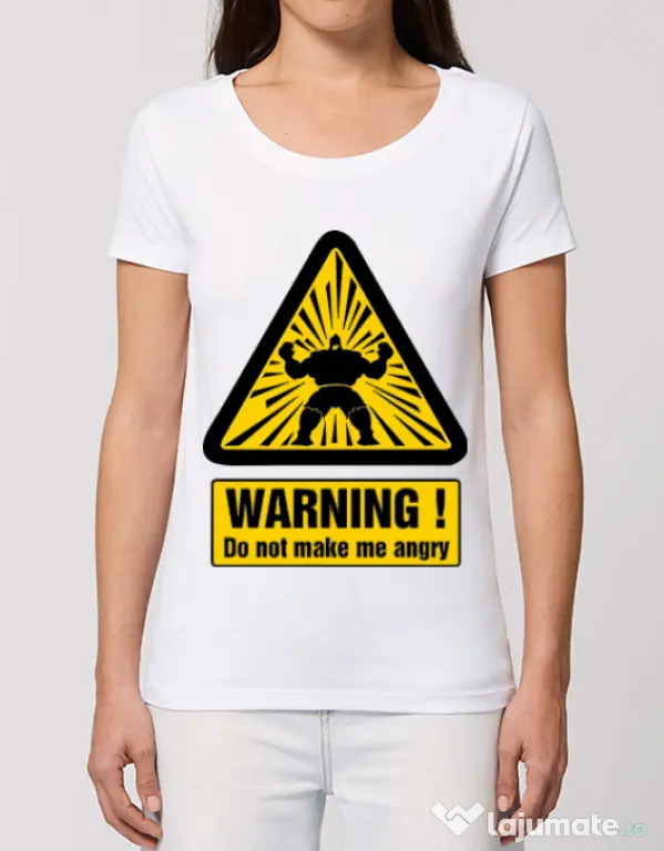 Tricou STANLEY STELLA dama I become angry Alb