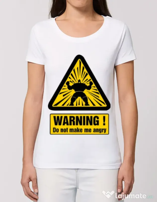 Tricou STANLEY STELLA dama I become angry Alb