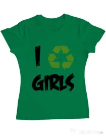 Tricou ADLER dama I recycle girls Verde mediu