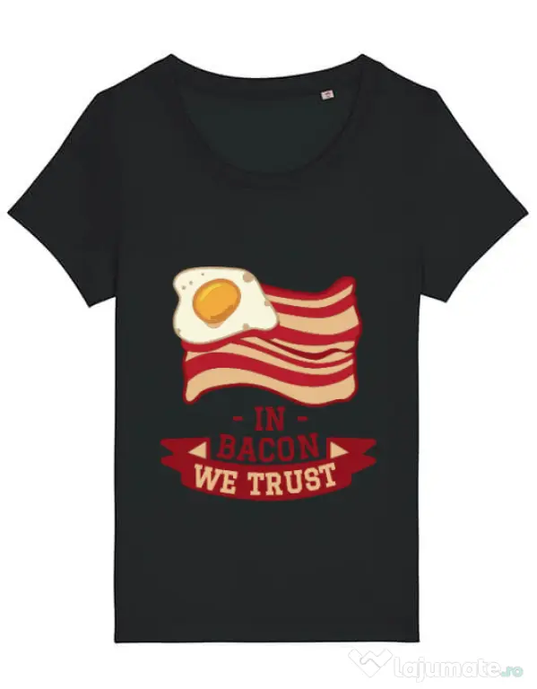 Tricou STANLEY STELLA dama In bacon we trust Negru