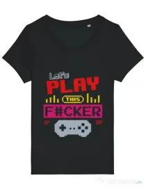 Tricou STANLEY STELLA dama Lets play this Negru