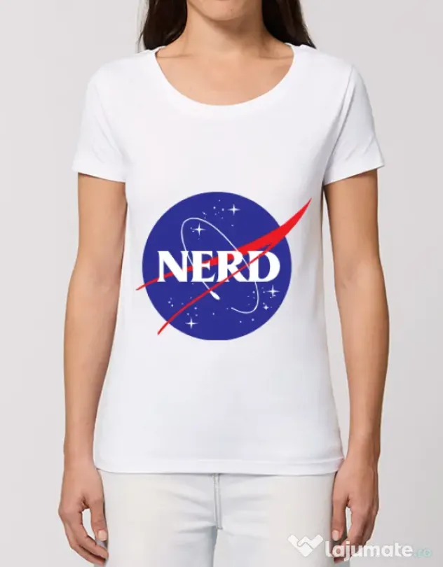 Tricou STANLEY STELLA dama Nerd Alb