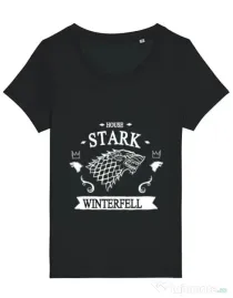 Tricou STANLEY STELLA dama House Stark Negru