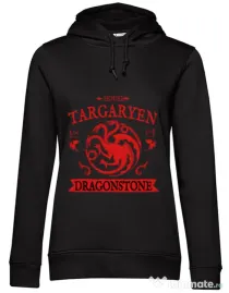 Hoodie dama cu gluga House Targaryen Negru
