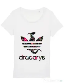 Tricou STANLEY STELLA dama Flower dracarys Alb