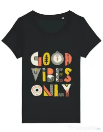 Tricou STANLEY STELLA dama Good vibes only Negru