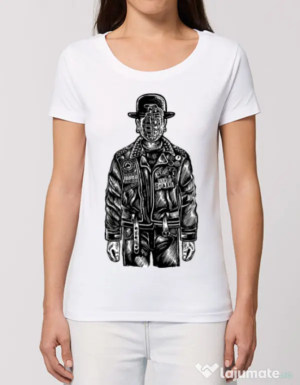 Tricou STANLEY STELLA dama The son of grenade Alb