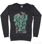 Bluza ADLER dama The mountain is calling, I must go! Negru melanj