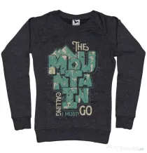 Bluza ADLER dama The mountain is calling, I must go! Negru melanj