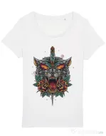 Tricou STANLEY STELLA dama Stabbed wolf Alb