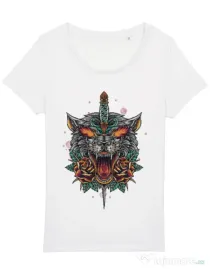Tricou STANLEY STELLA dama Stabbed wolf Alb