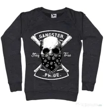 Bluza ADLER dama Gangster skull Negru melanj