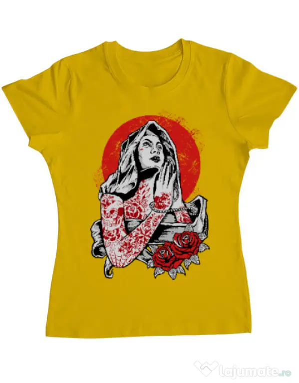 Tricou ADLER dama Virgin Mary Galben