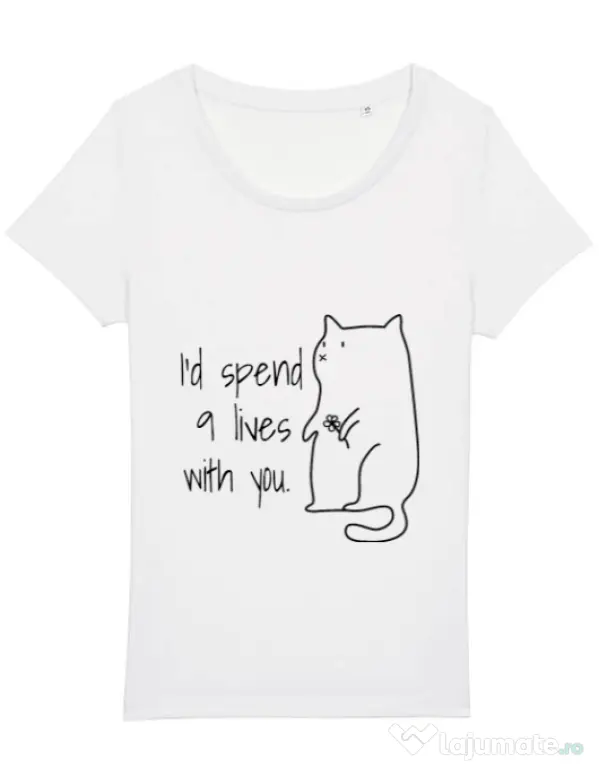 Tricou STANLEY STELLA dama Nine lives Alb
