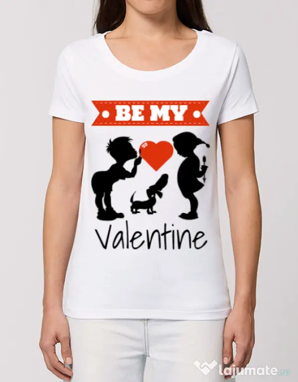 Tricou STANLEY STELLA dama Be my valentine Alb