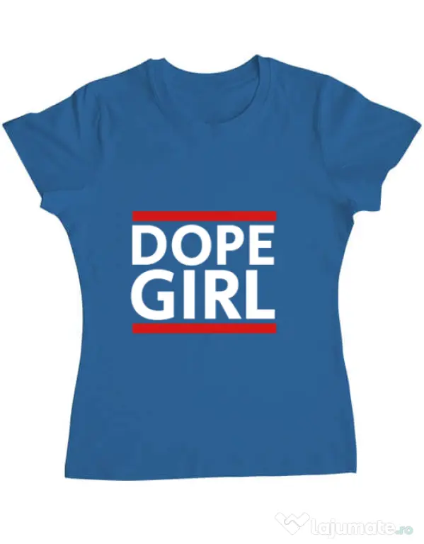 Tricou ADLER dama Dope girl Albastru azuriu