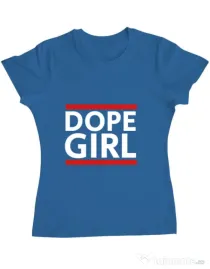 Tricou ADLER dama Dope girl Albastru azuriu