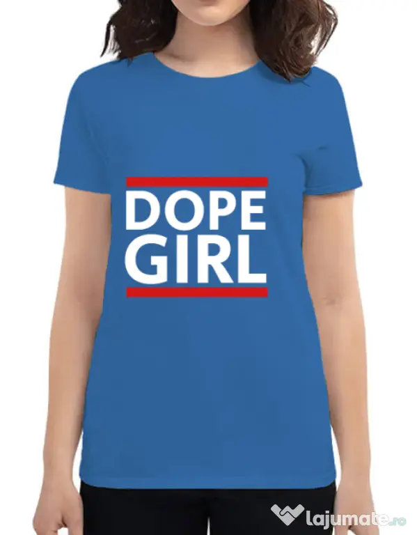Tricou ADLER dama Dope girl Albastru azuriu