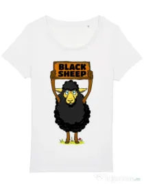 Tricou STANLEY STELLA dama Black sheep Alb
