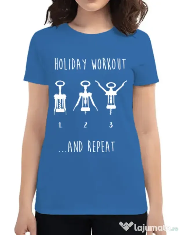 Tricou ADLER dama Holiday workout Albastru azuriu