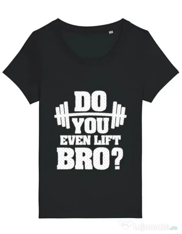 Tricou STANLEY STELLA dama Do you even lift Negru