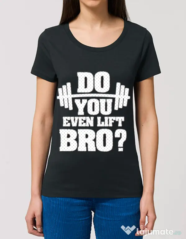 Tricou STANLEY STELLA dama Do you even lift Negru