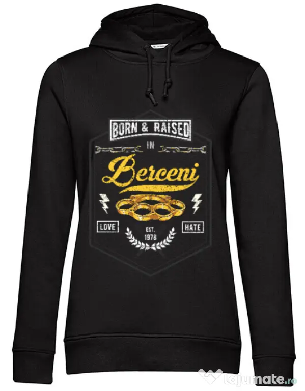 Hoodie dama cu gluga Berceni Negru