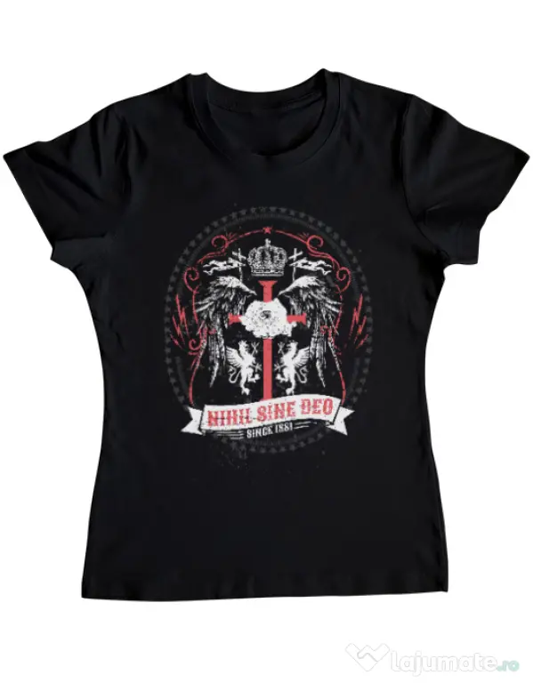 Tricou ADLER dama Nihil Sine Deo Negru