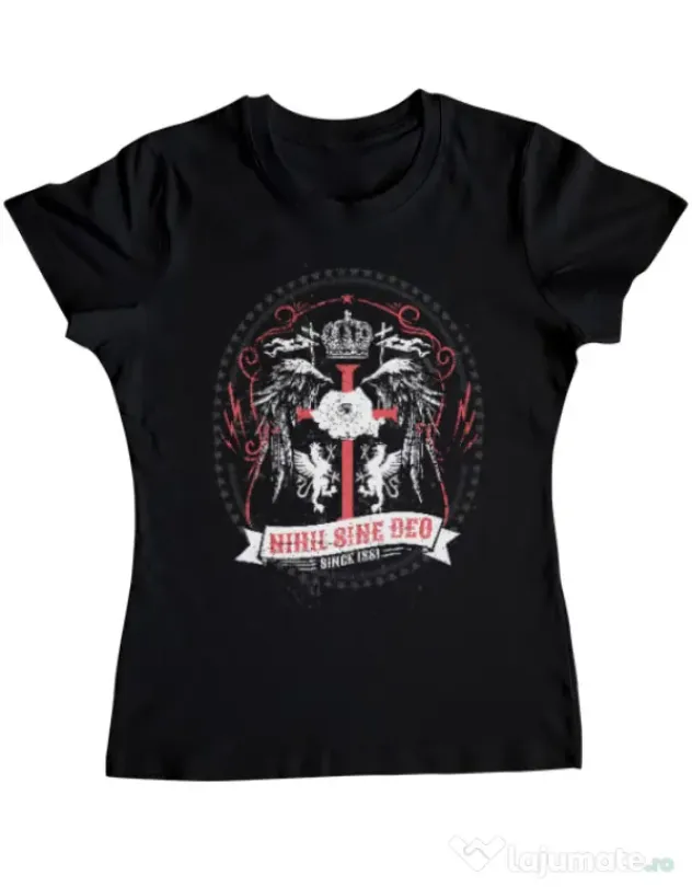 Tricou ADLER dama Nihil Sine Deo Negru