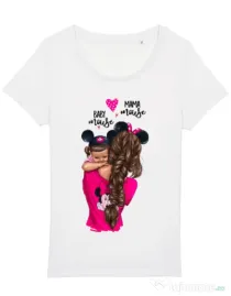 Tricou STANLEY STELLA dama Mama and baby Mouse Alb
