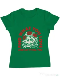 Tricou ADLER dama Find what you love Verde mediu