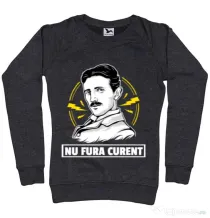 Bluza ADLER dama Nu fura curent Negru melanj