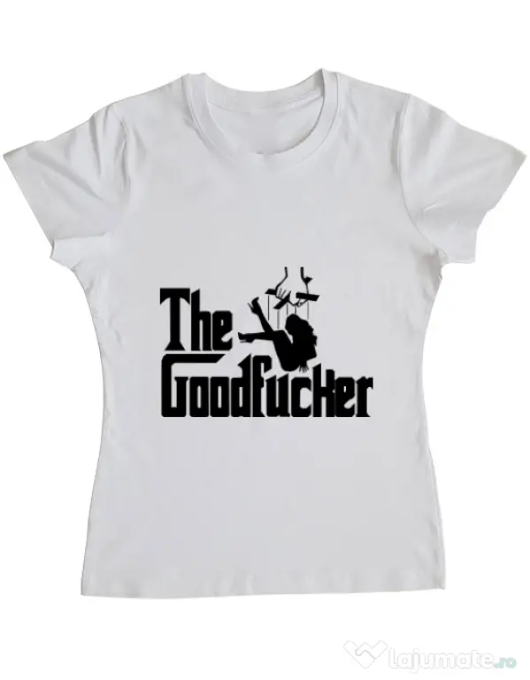 Tricou ADLER dama The goodfucker Alb