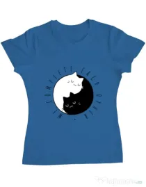 Tricou ADLER dama We complete each other Albastru azuriu