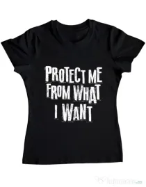 Tricou ADLER dama Protect me Negru