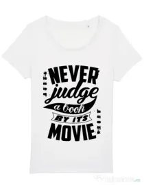 Tricou STANLEY STELLA dama Never judge a book Alb
