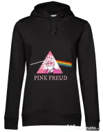 Hoodie dama cu gluga Pink Freud Negru