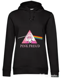 Hoodie dama cu gluga Pink Freud Negru